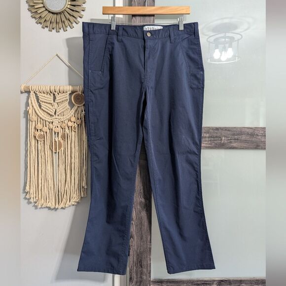 Carhartt Mens navy rip stop utility work or dress pants - Picture 1 of 6